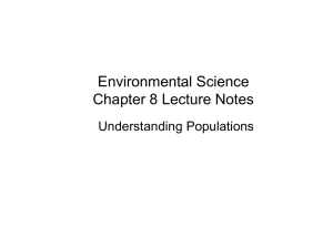 Environmental Science Chapter 8 Lecture Notes Understanding Populations