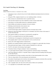 Ch. 11 and 12 Test Prep, S. E. Marketing