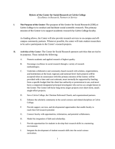 Bylaws of the Center for Social Research at Calvin College
