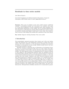 Residuals in time series models