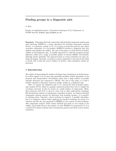 Finding groups in a diagnostic plot