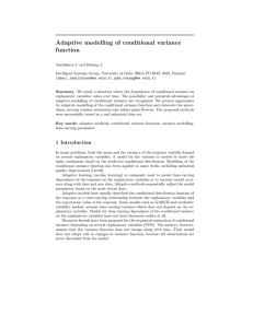 Adaptive modelling of conditional variance function
