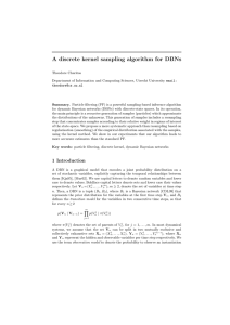 A discrete kernel sampling algorithm for DBNs