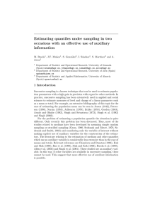 Estimating quantiles under sampling in two information M. Rueda