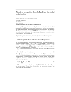 Adaptive population-based algorithm for global optimization