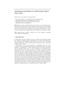 Analyzing associations in multivariate binary time series