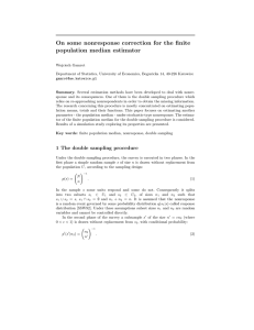 On some nonresponse correction for the finite population median estimator