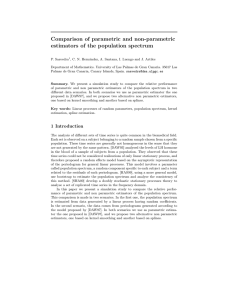 Comparison of parametric and non-parametric estimators of the population spectrum