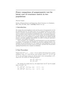 Power comparison of nonparametric test for populations