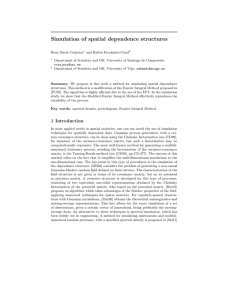 Simulation of spatial dependence structures