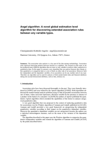 Angel algorithm: A novel global estimation level between any variable types.