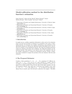 Model-calibration method in the distribution function’s estimation