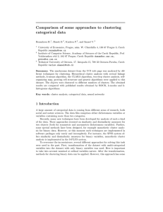 Comparison of some approaches to clustering categorical data