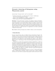 Dynamic clustering of histograms using Wasserstein metric