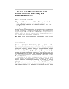 A realised volatility measurement using quadratic variation and dealing with microstructure effects