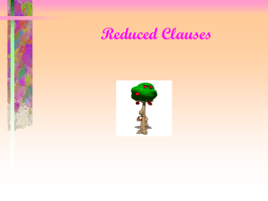 Reduced Clauses
