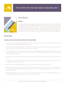 The sTaTe of The naTion’s housing 2011 Fact Sheet