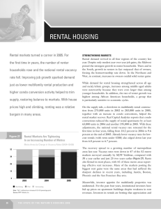 RENTAL HOUSING Rental markets turned a corner in 2005. For