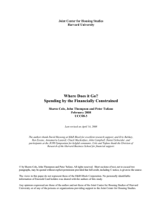 Where Does it Go? Spending by the Financially Constrained