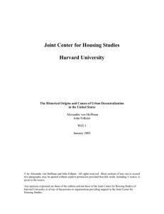 Joint Center for Housing Studies Harvard University in the United States