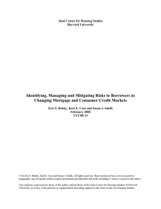 Identifying, Managing and Mitigating Risks to Borrowers in