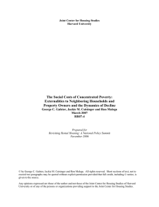 The Social Costs of Concentrated Poverty: Externalities to Neighboring Households and