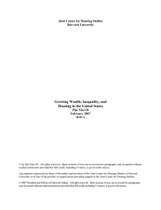 Growing Wealth, Inequality, and Housing in the United States