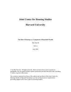 Joint Center for Housing Studies Harvard University