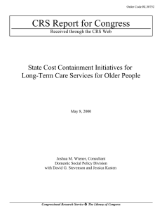 CRS Report for Congress State Cost Containment Initiatives for