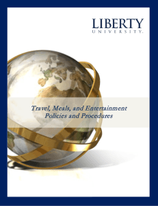 Travel, Meals, and Entertainment Policies and Procedures