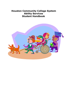 Houston Community College System Ability Services Student Handbook