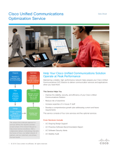 Cisco Unified Communications Optimization Service Help Your Cisco Unified Communications Solution