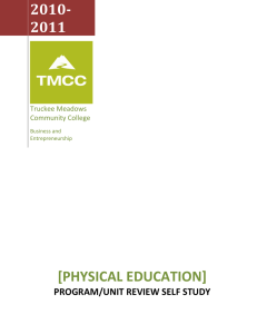 2010- 2011 [PHYSICAL EDUCATION] PROGRAM/UNIT REVIEW SELF STUDY