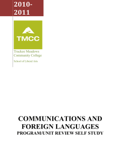 2010- 2011 COMMUNICATIONS AND FOREIGN LANGUAGES