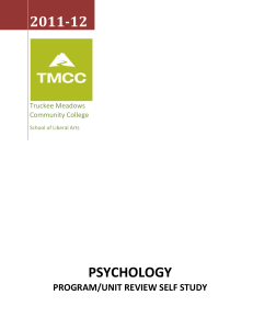 2011-12 PSYCHOLOGY  PROGRAM/UNIT REVIEW SELF STUDY