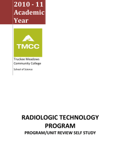2010 - 11 Academic Year RADIOLOGIC TECHNOLOGY