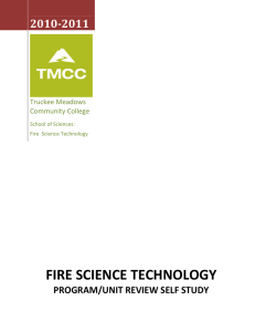 FIRE SCIENCE TECHNOLOGY  2010-2011 PROGRAM/UNIT REVIEW SELF STUDY