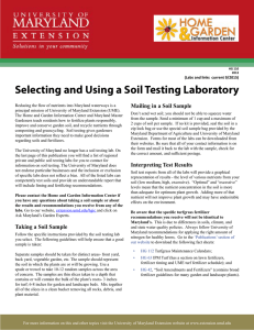 Selecting and Using a Soil Testing Laboratory