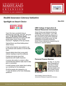 Health Insurance Literacy Initiative  Spotlight on Smart Choice May 2014