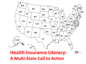 Health Insurance Literacy: A Multi-State Call to Action