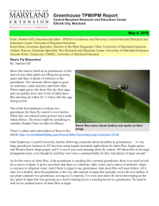 Greenhouse TPM/IPM Report  May 4, 2016