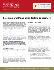 Selecting and Using a Soil Testing Laboratory
