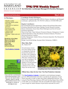 TPM/IPM Weekly Report for Arborists, Landscape Managers &amp; Nursery Managers  May
