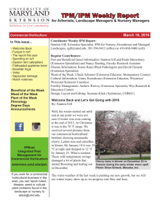 TPM/IPM Weekly Report for Arborists, Landscape Managers &amp; Nursery Managers  March