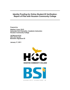 Identity Proofing for Online Student ID Verification: