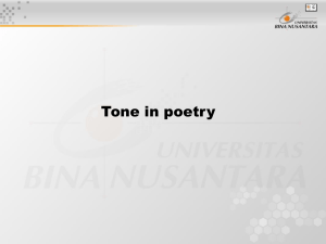 Tone in poetry