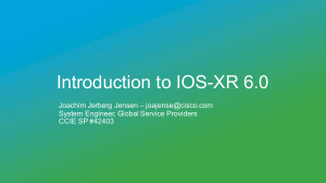 Introduction  to  IOS-­XR  6.0