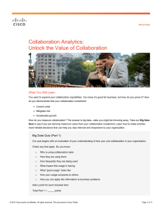 Collaboration Analytics: Unlock the Value of Collaboration What You Will Learn