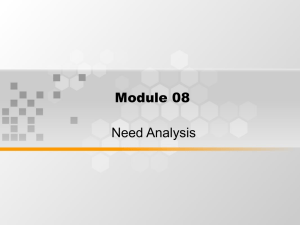 Module 08 Need Analysis