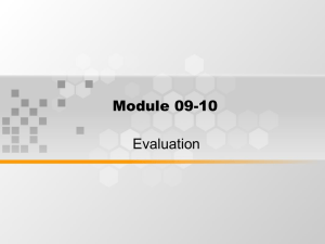 Module 09-10 Evaluation